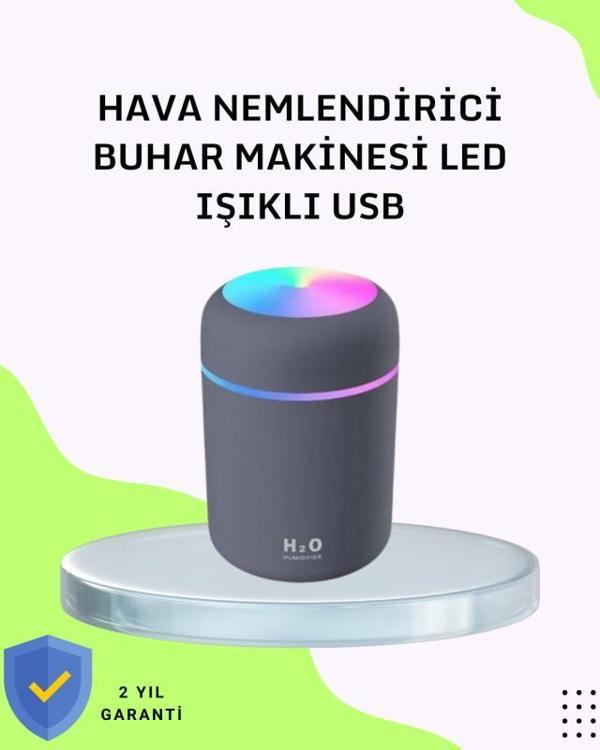 Taşınabilir Hava Nemlendirici – Renkli Işık ve USB Bağlantı - Image 1