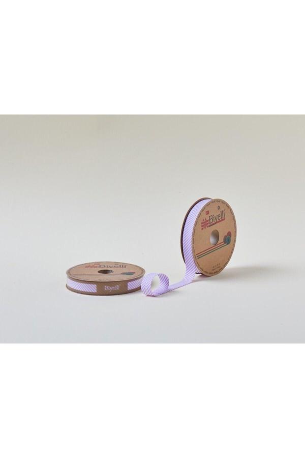 Biye Çizgili Katlı C07 Lila 2 cm 25 Metre %65 Koton %35 Polyester - Image 1