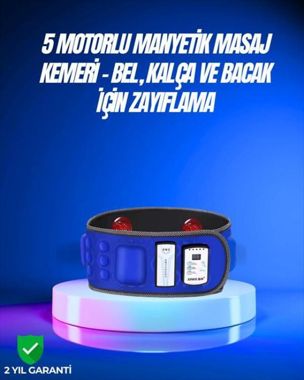 Bel, Kalça, Bacak ve Karın Bölgesi İçin 5 Motorlu Titreşimli Masaj Cihazı - Image 1