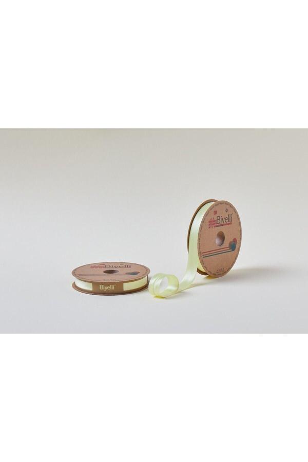 Biye Saten Katlı 006 Sarı 2 cm 25 Metre %100 Polyester - Image 1