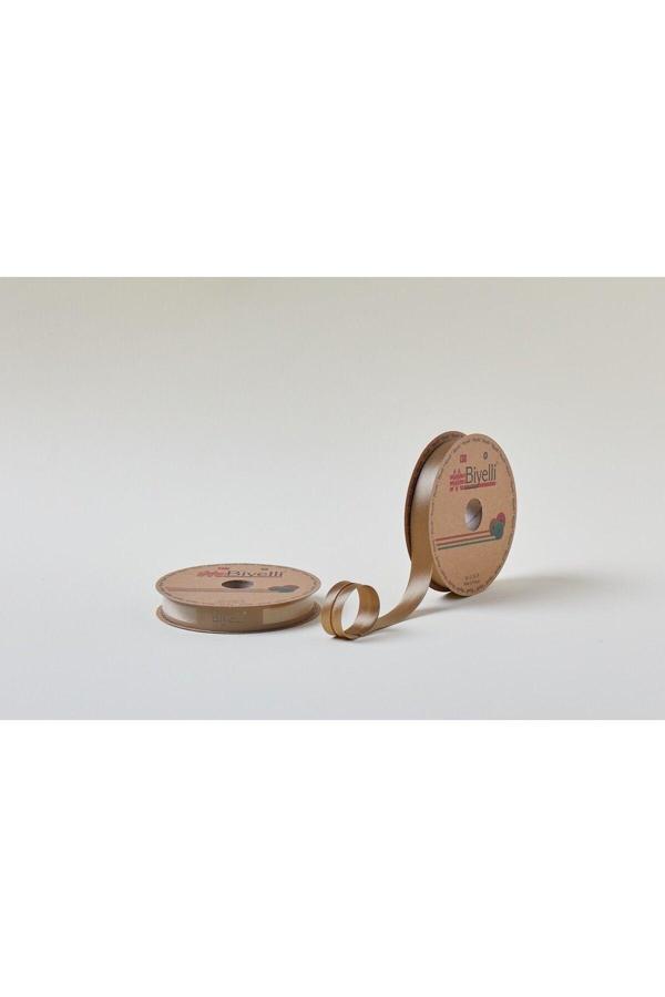 Biye Saten Katlı 033 Hardal 2 cm 25 Metre %100 Polyester - Image 1