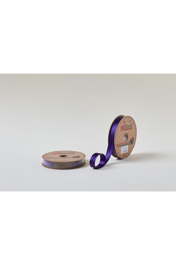 Biye Saten Katlı 019 Koyu Mor 2 cm 25 Metre %100 Polyester - Image 1