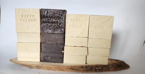 Doğal Üretim Sabunu Karışık (Çam Ardıç Kükürt-Bebek-Eşek Sütlü-Keçi Sütlü) 12'li Set - Image 1