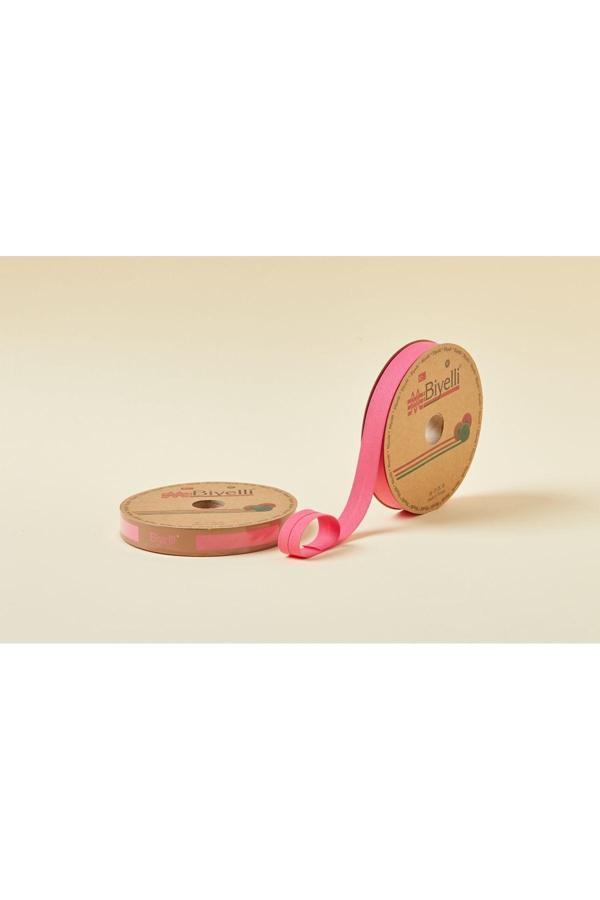 Biye Koton Katlı D24 Fuşya 2 cm 25 Metre %65 Koton %35 Polyester - Image 1