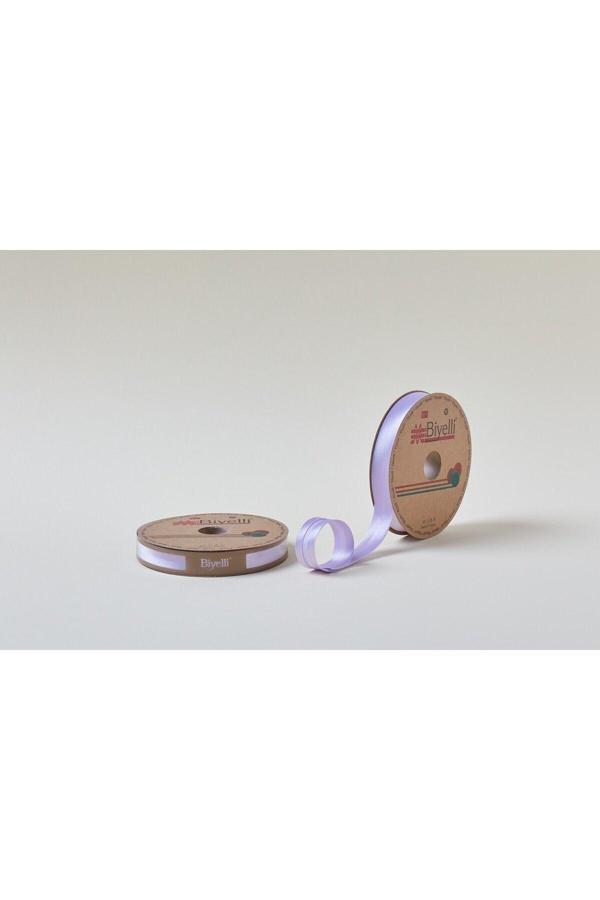 Biye Saten Katlı 009 Lila 2 cm 25 Metre %100 Polyester - Image 1