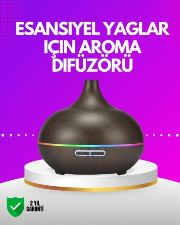 Zamanlayıcılı ve Otomatik Kapanmalı Aromaterapi Nemlendirici Difüzör - Image 1