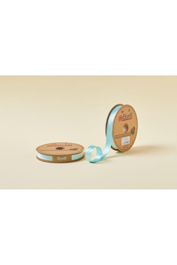 Biye Saten Katlı 010 Mint Yeşili 2 cm 25 Metre %100 Polyester - Image 1