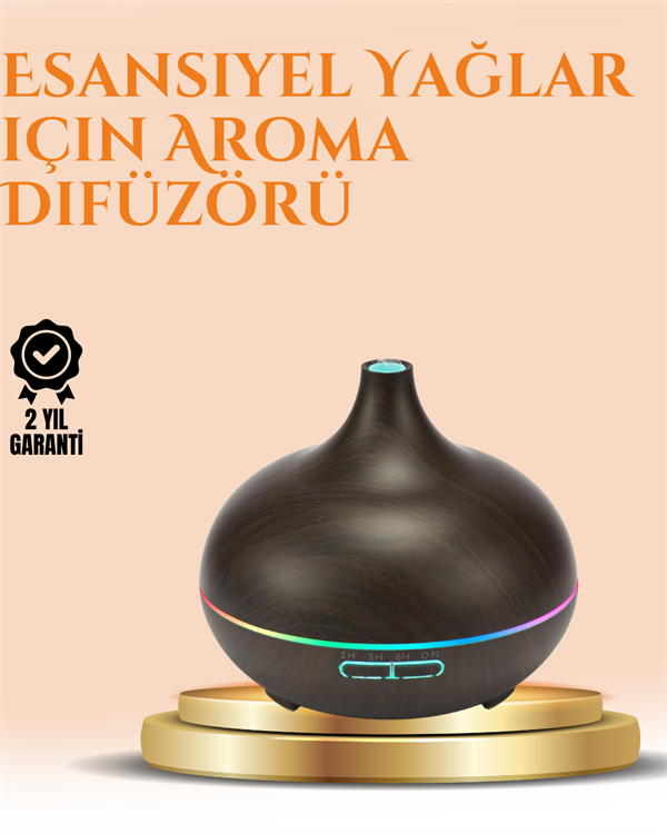 550 ml Ultrasonik Yağ Difüzörü ve Soğuk Buhar Nemlendirici - Image 1