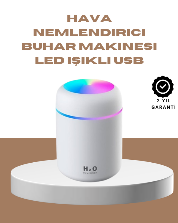 USB Girişli Taşınabilir Mini Nemlendirici 300ml Su Hazneli - Image 1