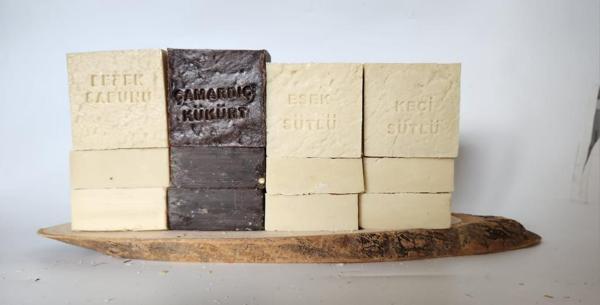 Doğal Üretim Sabunu Karışık (Çam Ardıç Kükürt-Bebek-Eşek Sütlü-Keçi Sütlü)16'lı Set - Image 1