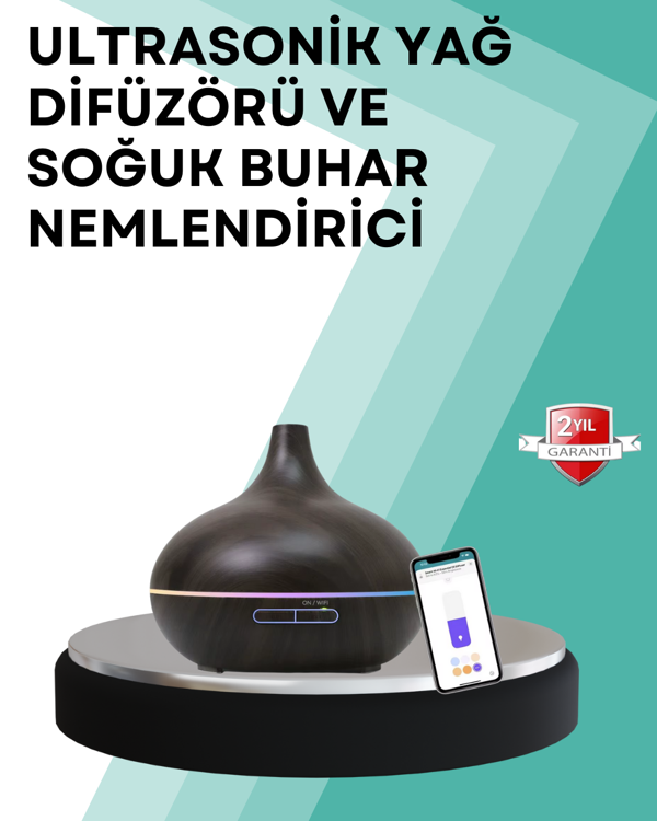 Büyük Su Hazneli Ultrasonik Difüzör ve Oda Nemlendirici - Image 1