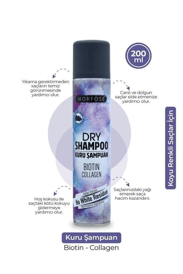 Kuru Şampuan Biotin Collagen 200 ML - Koyu Renkli Saçlar - mrfs - Image 1