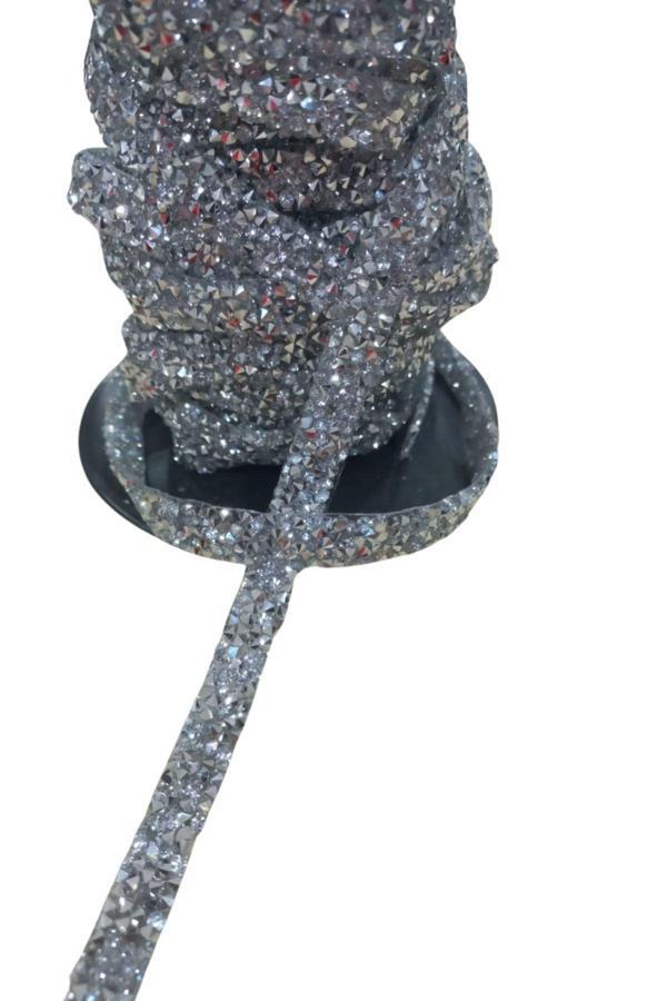 Silikonlu Yapıştırma Taş Şerit 2 cm Gümüş 1 Metre - Image 1