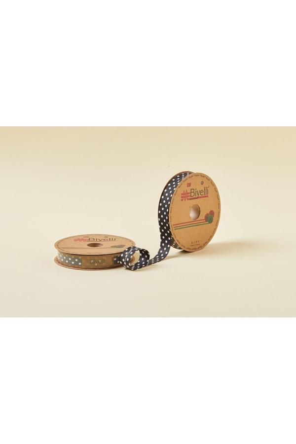 Biye Büyük Puanlı Katlı A22 Siyah 2 cm 25 Metre %65 Koton %35 Polyester - Image 1