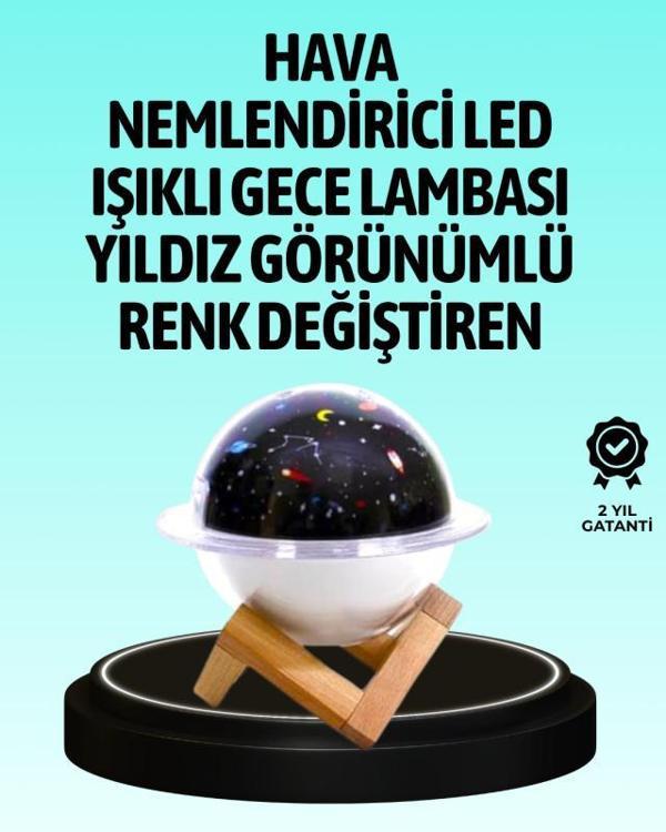 USB ile çalışan projektörlü aromaterapi nemlendirici masaüstü kullanım için uygun - Image 1