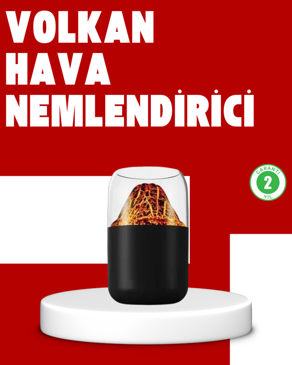 Volkanik Tasarımlı LED Işıklı Ultrasonik Nemlendirici - Image 1