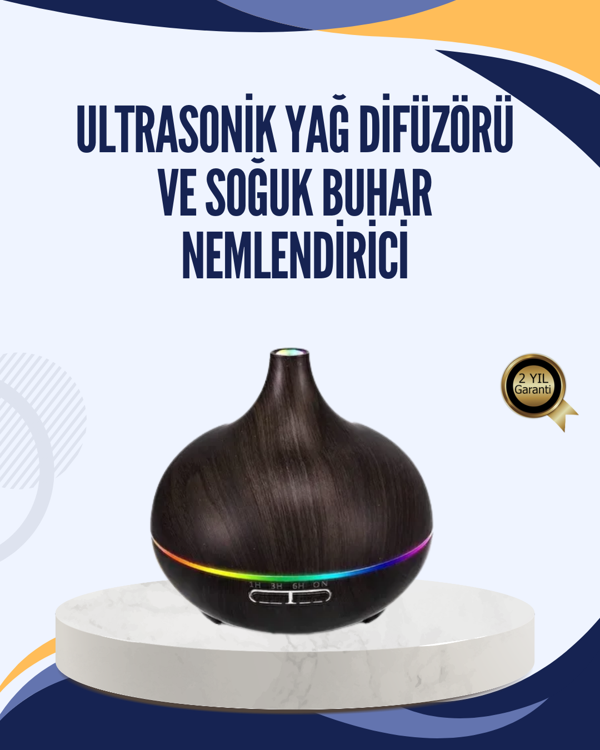 LED Işıklı Sessiz Çalışan Soğuk Buhar Nemlendirici - Image 1