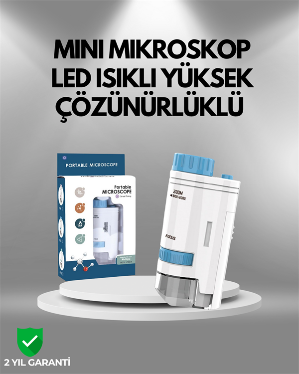 ABS Gövdeli Öğrenci ve Hobi Mikroskobu – Mavi Renk - Image 1