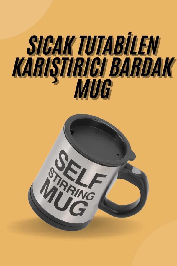 Sıcak Tutan Termos Bardak Kendi Kendini Karıştıran Mikser Kupa - Image 1