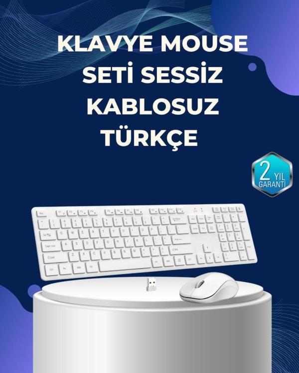 USB Alıcılı Kablosuz Klavye Mouse - Geniş Uyumluluk, Sessiz Tuşlar - Image 1