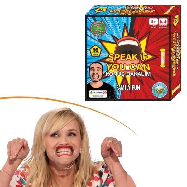BUFFER® Konuş Bakalım Oyunu Söyle Bakalım Oyunu Bol Kahkahalı Aile Kutu Oyunu Kum Saatli - Image 1