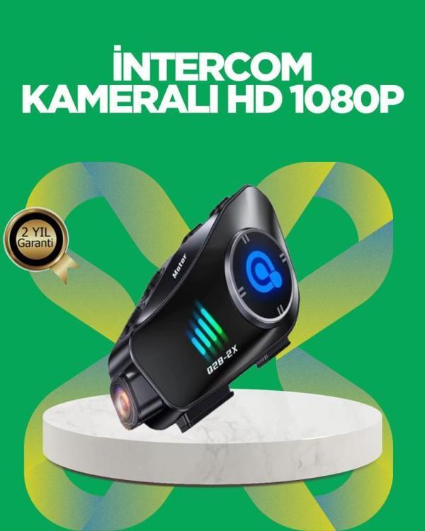 Q28 Bluetooth Kask Kulaklık 1080P Kamera – Su Geçirmez Motosiklet Interkom - Image 1