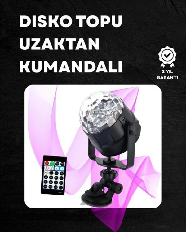 Kompakt Tasarımlı, Döner Renkli LED Disko Topu - Ev ve Profesyonel Kullanım - Image 1