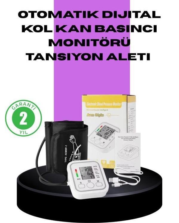 Elektronik Tansiyon Ölçer LCD Dijital Ekranlı - Image 1