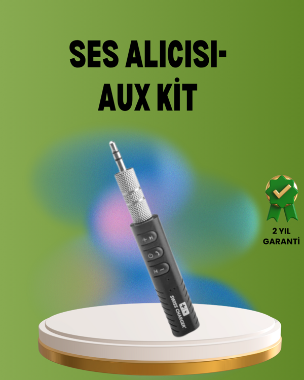 Hızlı Şarjlı Bluetooth Ses Alıcısı – Ev, Araç ve Ofis İçin - Image 1