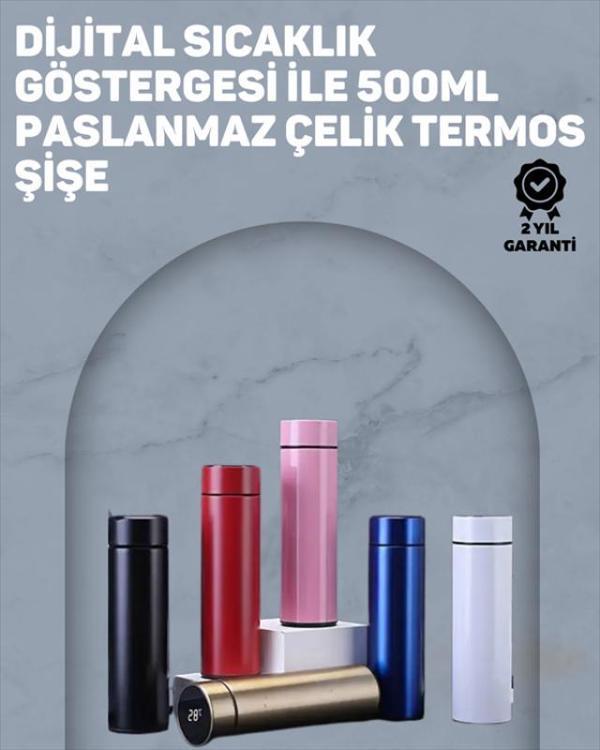 Yüksek Isı Korumasına Sahip Taşınabilir Çelik Termos - Image 1