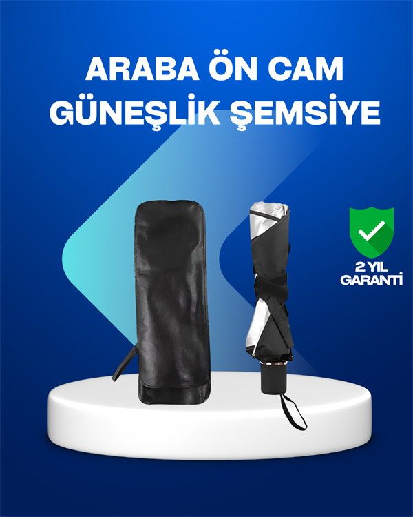 Yüksek Kaliteli Cam Elyaf İskeletli Araba Şemsiyesi – Tüm Araçlara Uygun - Image 1