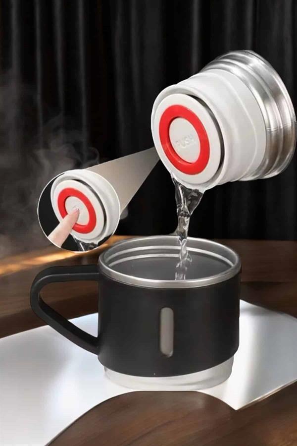 Şık ve Dayanıklı 3 Bardaklı Termos Seti Uzun Süre Isı Koruma Özellikli - Image 1