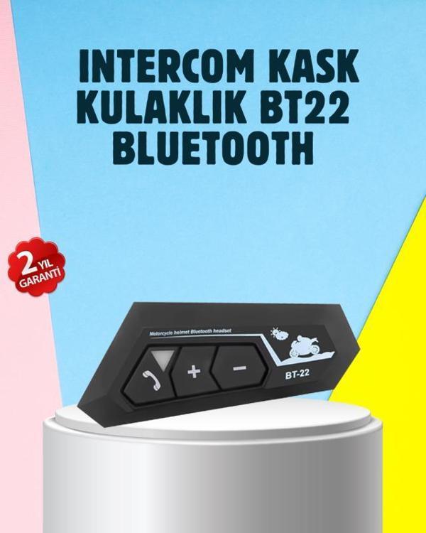 BT22 Motosiklet Kask İçi Bluetooth Kulaklık İnterkom Destekli - Image 1