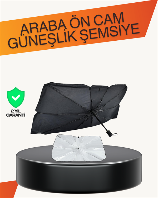 Kalın Kumaşlı Ön Cam Güneşliği – Solmaz, Deforme Olmaz, Uzun Ömürlü - Image 1