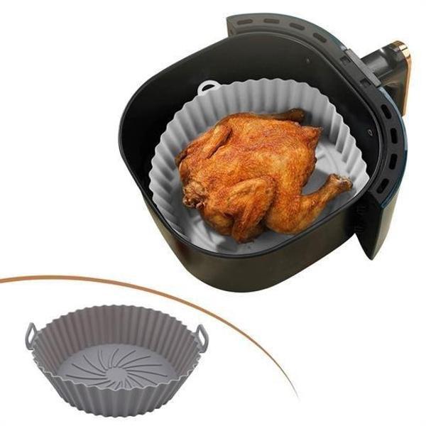 Renkli Isıya Dayanıklı Yıkanılabilir Silikon Fırın Ve Airfryer Yuvarlak Pişirme Matı 20 Cm - Image 1