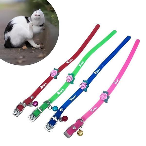 Çıngıraklı Zilli Sevimli Renkli Slikon Kedi Köpek Boyun Tasması - Image 1