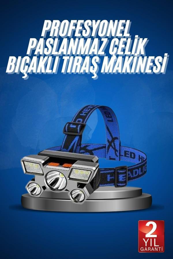 5 LED Far Şarj Edilebilir Güçlü Kafa Lambası Kamp Lambası 4 Modlu (Kopya) - Image 1