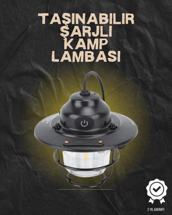 Kamp ve Bahçe İçin Retro LED Fener – Sıcak Işık, Uzun Ömürlü Batarya - Image 1