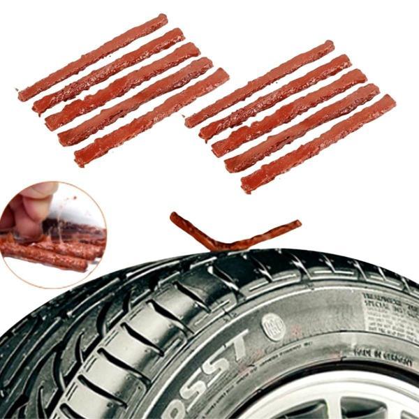 BUFFER® 10 Adet Lastik Onarım İçin Lastik Tamir Fitili Yedek Lastik Fitili - Image 1