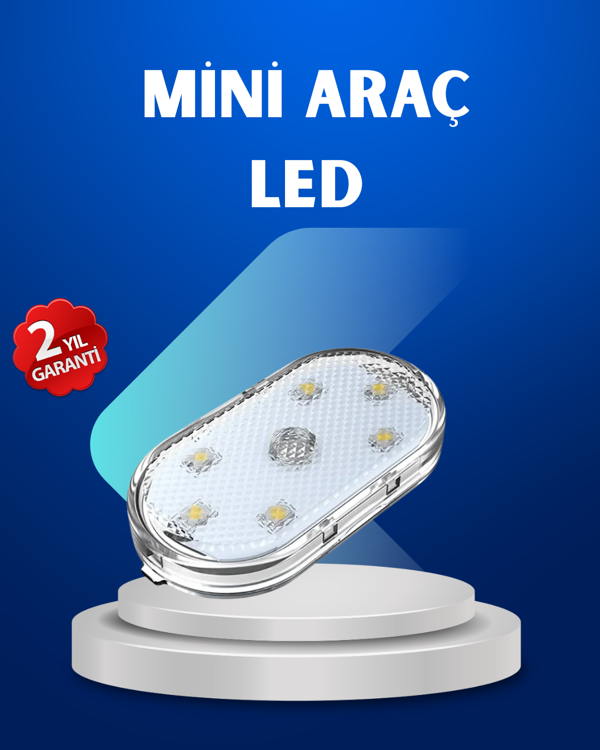 7 Renk Modlu Dokunmatik Sensörlü Mini LED Araç İçi Lamba - Image 1