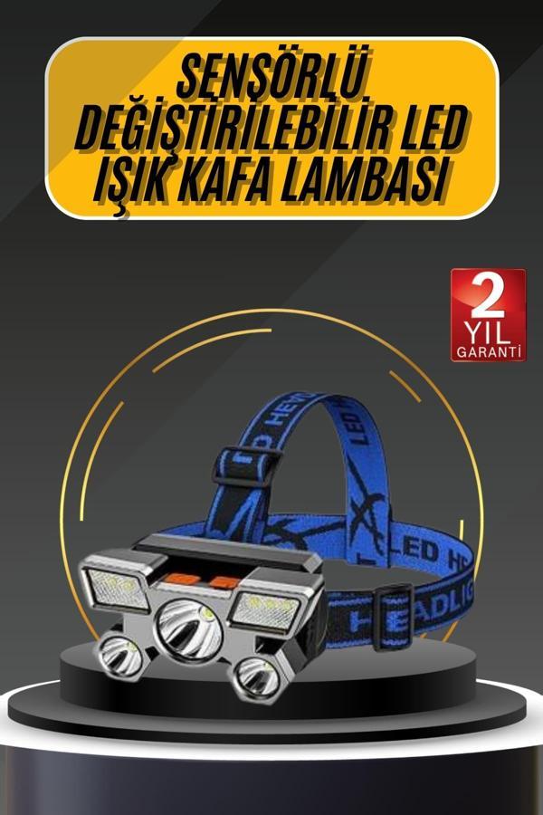 Kafa Lambası 800 Lümen 4 Mod Yüksek Işık Flaşörlü Şarjlı Led Lamba - Image 1
