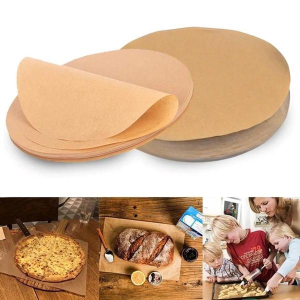 50 Adet Air Fryer Pişirme Kağıdı Yağ Geçirmez 21,5 cm Yuvarlak Model XXL Model Uyumlu - Image 1