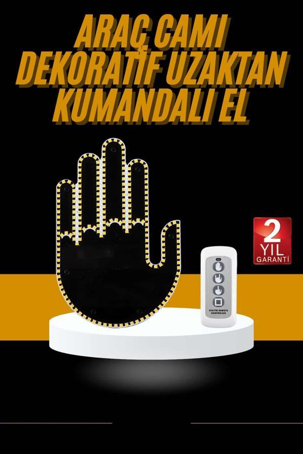 Uzaktan Kumandalı Araba Parmak Hareketi Işığı Parmak Işığı LED Araba Arka Pencere - Image 1