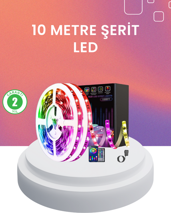 10 Metre Telefon Kontrollü Smart Şerit Led USB RGB Kumandalı - Image 1