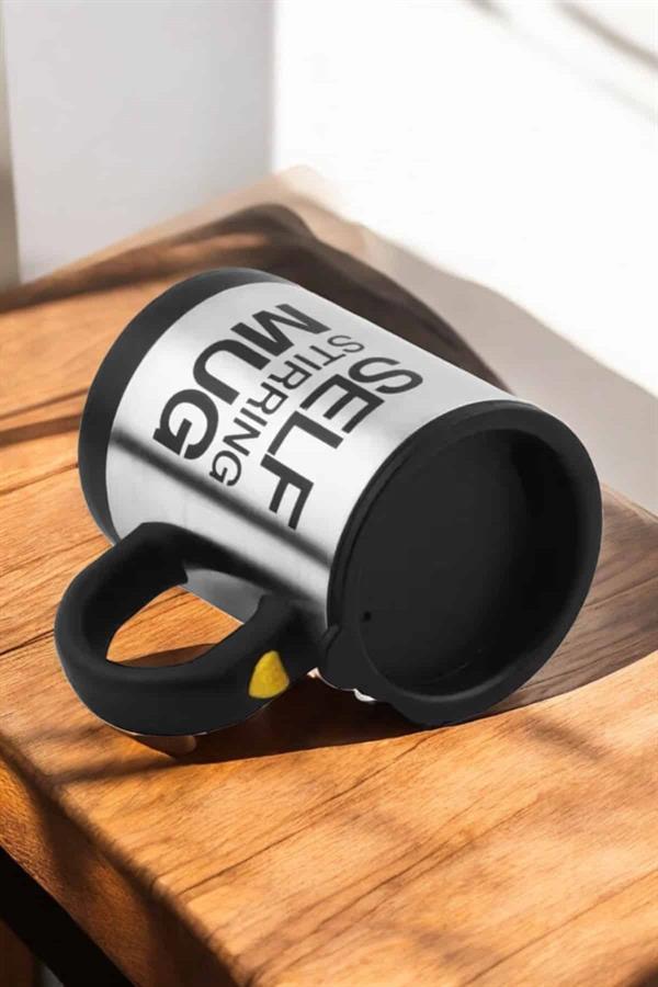 Yazılı Kupa Kendi Kendini Karıştıran Mikser Kupa Termos Bardak - Image 1