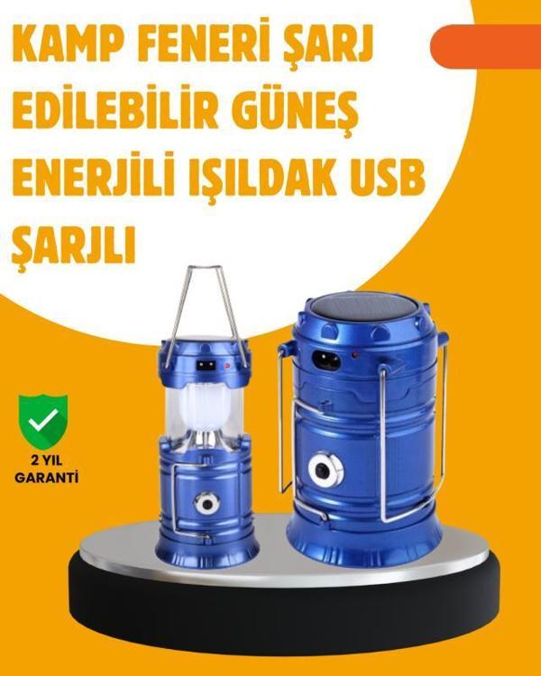 USB Şarjlı Çok Fonksiyonlu Kamp Feneri – Taşınabilir ve Dayanıklı - Image 1
