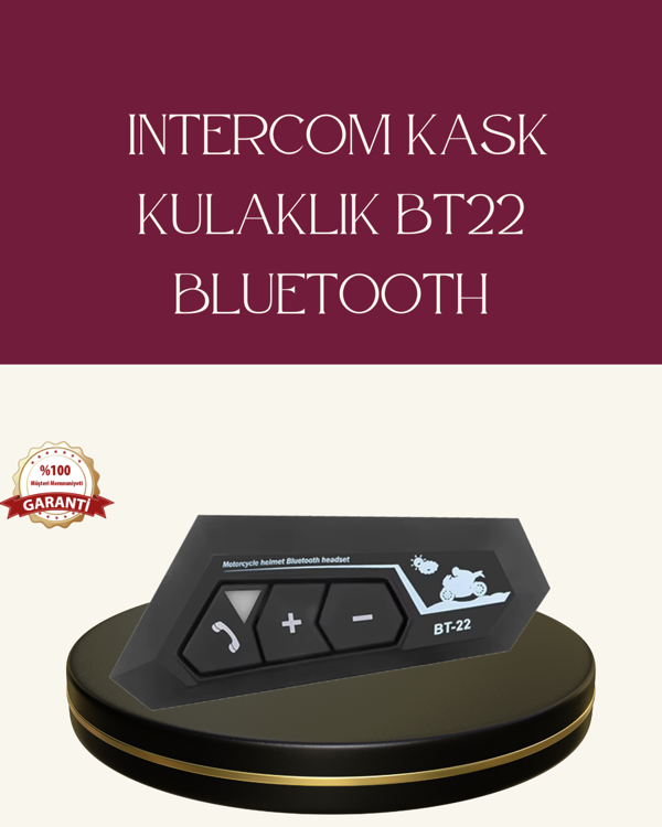 Motosiklet Sürüşleri İçin BT22 Kask Bluetooth Kulaklık Mikrofonlu - Image 1