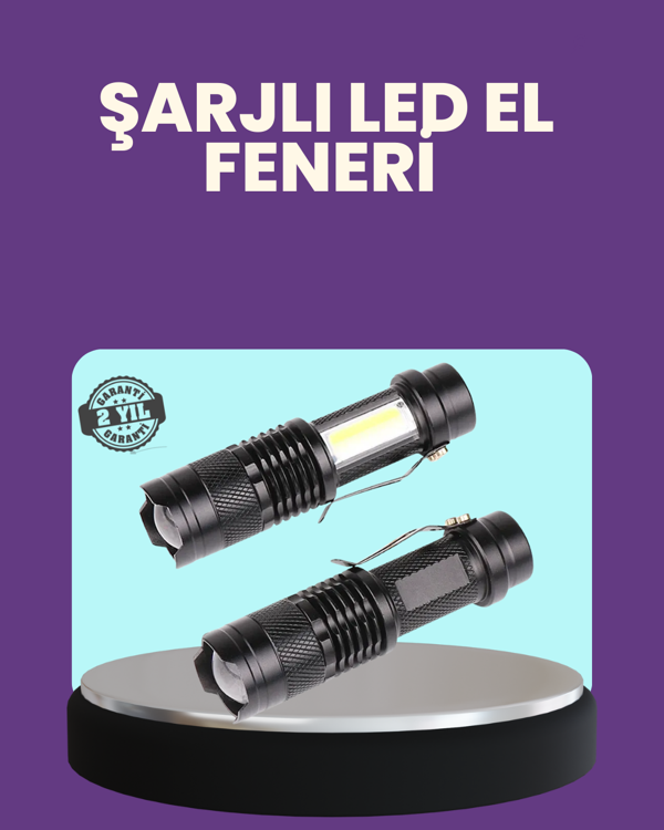 Suya Dayanıklı 4 Modlu Mini LED El Feneri - Image 1