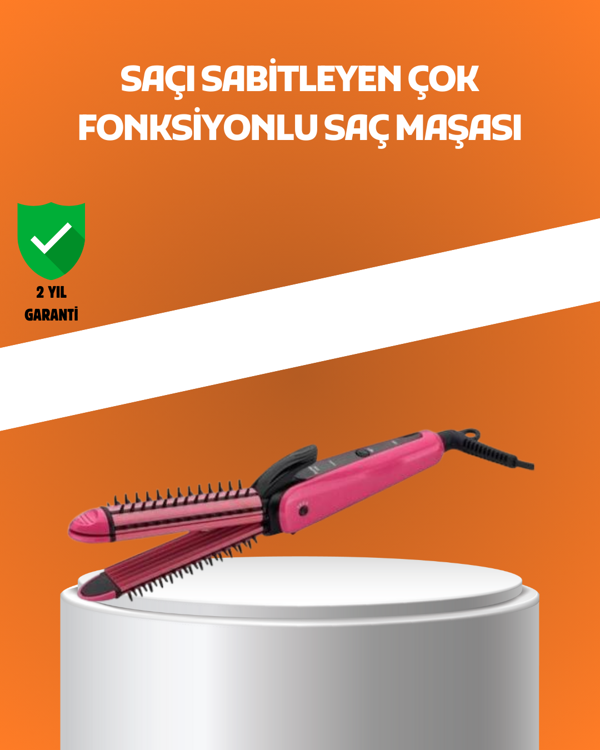 Hızlı Isınan Saç Maşası ve Düzleştirici | Çift Fonksiyonlu - Image 1