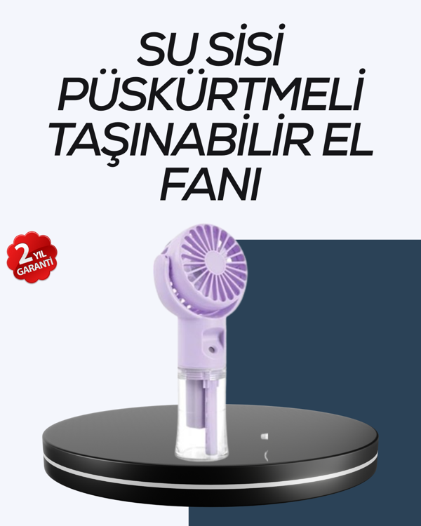 Masaüstü ve Elde Kullanıma Uygun Su Buharlı Şarjlı Fan - Image 1
